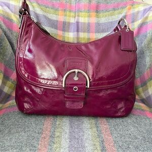 Coach Women's Purple Leather Bag